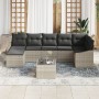 Conjunto de Sofá de Jardín de 8 Piezas con Cojines Gris Ratán Polietileno de , Sofás de exterior - Ref: Foro24-3346822, Preci...