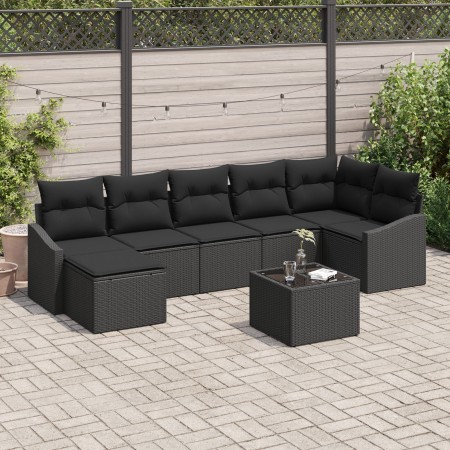 Juego de Sofá de 8 piezas para Jardín con Cojines Beige Poliratán de , Sofás de exterior - Ref: Foro24-3346823, Precio: 496,9...