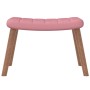 Sillón de relax con taburete terciopelo rosa en Sillones | Comprar online en Foru.es