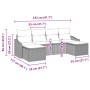 Conjunto de Sofá de Jardín de 6 Piezas con Cojines Gris Poliéster de Ratán de , Sofás de exterior - Ref: Foro24-3346829, Prec...