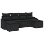 Conjunto de Sofá de Jardín Set de 6 Negro Poliratán de , Sofás de exterior - Ref: Foro24-3346833, Precio: 351,47 €, Descuento: %