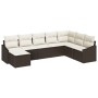 Conjunto de Sofá de Jardín de 8 Piezas con Cojines Marrón Ratán Sintético de , Sofás de exterior - Ref: Foro24-3346838, Preci...