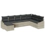 Juego de Sofá de Jardín de 8 Piezas con Cojines Gris Claro Polirratán de , Sofás de exterior - Ref: Foro24-3346842, Precio: 5...