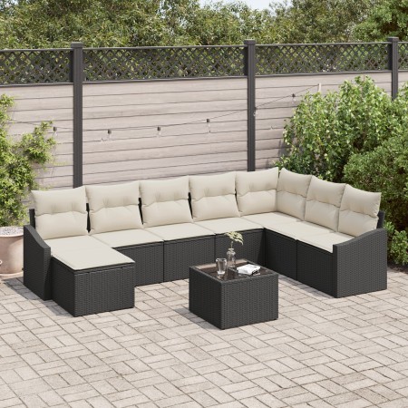 Conjunto de Sofá de Jardín de 8 Piezas con Cojines de Ratán Poliéster Marrón de , Sofás de exterior - Ref: Foro24-3346847, Pr...