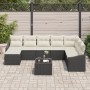 Conjunto de Sofá de Jardín de 8 Piezas con Cojines de Ratán Poliéster Marrón de , Sofás de exterior - Ref: Foro24-3346847, Pr...