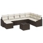 Set de Sofá de Jardín de 8 Piezas con Cojines Gris de Ratán Sintético de , Sofás de exterior - Ref: Foro24-3346848, Precio: 5...