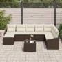 Set de Sofá de Jardín de 8 Piezas con Cojines Gris de Ratán Sintético de , Sofás de exterior - Ref: Foro24-3346848, Precio: 5...
