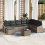 Conjunto de Sofá de Jardín de 8 Piezas con Cojines Ratán Sintético Negro de , Sofás de exterior - Ref: Foro24-3346849, Precio...