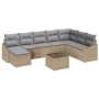 Conjunto de sofá de jardín de 9 piezas con cojines ratán sintético negro de , Sofás de exterior - Ref: Foro24-3346850, Precio...