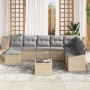 Conjunto de sofá de jardín de 9 piezas con cojines ratán sintético negro de , Sofás de exterior - Ref: Foro24-3346850, Precio...