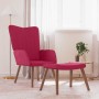 Sillón de relax con taburete terciopelo rojo tinto en Sillones | Comprar online en Foru.es