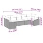 Conjunto de Sofá de Jardín de 7 Piezas con Cojines Gris Claro Ratán Sintético de , Sofás de exterior - Ref: Foro24-3346872, P...