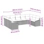 Conjunto de Sofá de Jardín de 9 Piezas con Cojines Marrón Poliratán de , Sofás de exterior - Ref: Foro24-3346878, Precio: 586...