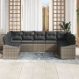 Juego de Sofá de Jardín de 9 Piezas con Cojines Gris Ratán de , Sofás de exterior - Ref: Foro24-3346879, Precio: 548,21 €, De...