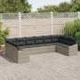 Conjunto de Sofá de Jardín de 10 Piezas con Almohadas Gris Claro Poliratán de , Sofás de exterior - Ref: Foro24-3346902, Prec...