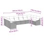 Conjunto de Sofá de Jardín de 10 Piezas con Almohadas Gris Claro Poliratán de , Sofás de exterior - Ref: Foro24-3346902, Prec...
