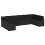 Juego de Sofá de Jardín de 10 Piezas con Cojines Ratán Poli Negro de , Sofás de exterior - Ref: Foro24-3346903, Precio: 656,9...