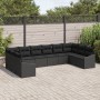 Juego de Sofá de Jardín de 10 Piezas con Cojines Ratán Poli Negro de , Sofás de exterior - Ref: Foro24-3346903, Precio: 656,9...