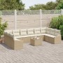 Juego de Sofá de Jardín de 11 Piezas con Cojines de Ratán Marrón de , Sofás de exterior - Ref: Foro24-3346911, Precio: 699,07...