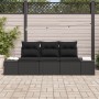 Juego de Sofá de Jardín de 3 Piezas con Cojines Negros de Poliratán de , Sofás de exterior - Ref: Foro24-3346923, Precio: 239...