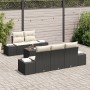 Juego de Sofá de Jardín de 6 Piezas con Cojines Negro Poliratán de , Sofás de exterior - Ref: Foro24-3346937, Precio: 470,42 ...