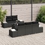 Juego de Sofás de Jardín de 6 Piezas con Cojines Negro Ratán Sintético de , Sofás de exterior - Ref: Foro24-3346943, Precio: ...