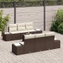 Juego de Sofá de Jardín de 7 Piezas con Cojines Marrón Poliratán de , Sofás de exterior - Ref: Foro24-3346948, Precio: 538,23...