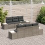 Juego de Sofá para Jardín de 7 Piezas con Cojines Gris Poliratán de , Sofás de exterior - Ref: Foro24-3346949, Precio: 519,36...