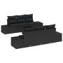 Set de Sofá de Jardín de 7 Piezas con Cojines Negro Poliratán de , Sofás de exterior - Ref: Foro24-3346953, Precio: 515,02 €,...