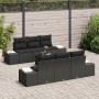 Set de Sofá de Jardín de 7 Piezas con Cojines Negro Poliratán de , Sofás de exterior - Ref: Foro24-3346953, Precio: 515,02 €,...