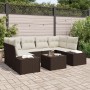 Conjunto de Sofá de Jardín de 7 Piezas con Cojines Marrón Ratán de Polietileno de , Sofás de exterior - Ref: Foro24-3346958, ...