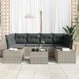 Sofá de Jardín de 7 Piezas con Cojines Gris Claro Ratán Sintético de , Sofás de exterior - Ref: Foro24-3346962, Precio: 512,8...