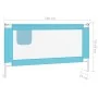 Safety railing child's bed blue fabric 150x25 cm by vidaXL, Safety railings - Ref: Foro24-10211, Price: 32,21 €, Discount: %