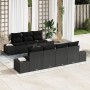Juego de sofá de jardín de 8 piezas con cojines Negro Poliratán de , Sofás de exterior - Ref: Foro24-3346973, Precio: 567,97 ...