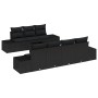 Juego de sofá de jardín de 8 piezas con cojines Negro Poliratán de , Sofás de exterior - Ref: Foro24-3346973, Precio: 567,97 ...