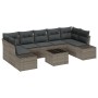 Juego de Sofá de Jardín de 8 Piezas con Cojines Gris Poliratán de , Sofás de exterior - Ref: Foro24-3346979, Precio: 538,33 €...
