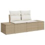 Conjunto de Sofás de Jardín de 8 Piezas con Cojines Beige Ratán Poliéster de , Sofás de exterior - Ref: Foro24-3346981, Preci...