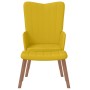 Sillón de relax con taburete terciopelo amarillo mostaza en Sillones | Comprar online en Foru.es