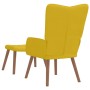 Sillón de relax con taburete terciopelo amarillo mostaza en Sillones | Comprar online en Foru.es