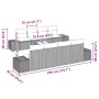 Set de Sofá de Jardín de 9 Piezas con Cojines de Ratán Poliéster Marrón de , Sofás de exterior - Ref: Foro24-3346988, Precio:...