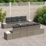 Conjunto de sofá de jardín de 9 piezas con cojines gris de poliratán de , Sofás de exterior - Ref: Foro24-3346989, Precio: 62...