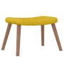 Sillón de relax con taburete terciopelo amarillo mostaza en Sillones | Comprar online en Foru.es