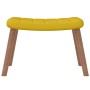 Sillón de relax con taburete terciopelo amarillo mostaza en Sillones | Comprar online en Foru.es