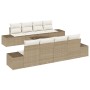 Conjunto de sofá de jardín de 9 piezas con cojines Beige Ratán Sintético de , Sofás de exterior - Ref: Foro24-3346991, Precio...