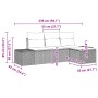 Conjunto de Sofá de Jardín de 4 Piezas con Cojines Gris Poliratán de , Sofás de exterior - Ref: Foro24-3347009, Precio: 281,4...