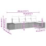 Conjunto de Sofá de Jardín de 5 Piezas con Cojines Ratán Poliéster Marrón de , Sofás de exterior - Ref: Foro24-3347018, Preci...