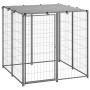 Perrera de acero plateado 10x110x110 cm de vidaXL, Casetas y cercados para perros - Ref: Foro24-150785, Precio: 154,90 €, Des...