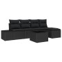 Conjunto de Sofá de Jardín de 6 Piezas con Cojines Beige de Poliratán de , Sofás de exterior - Ref: Foro24-3347033, Precio: 3...