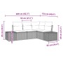 Conjunto de Sofá de Jardín de 4 Piezas con Cojines en Marrón de Ratán Sintético de , Sofás de exterior - Ref: Foro24-3347038,...