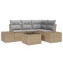Conjunto de Sofá de Jardín de 5 Piezas con Cojines Ratán Poliéster Negro de , Sofás de exterior - Ref: Foro24-3347050, Precio...
